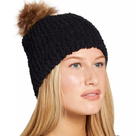 NWT Northeast Outfitters Cozy Cabin Popcorn Pom Black Winter Beanie - Picture 9 of 9